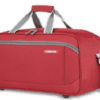 american tourister apex wheel duffle bag in red color